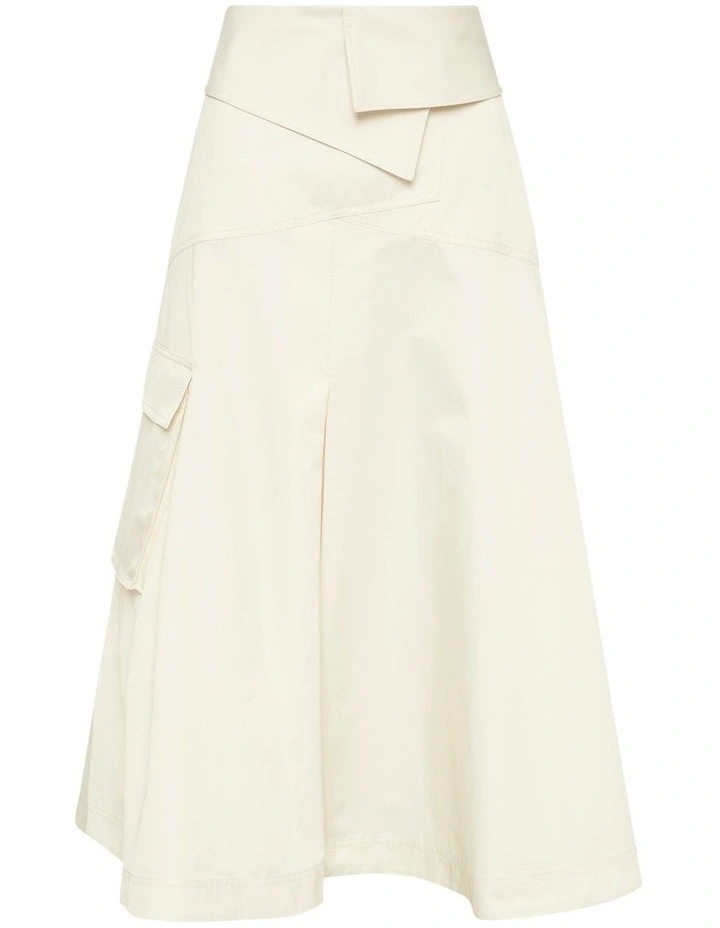 No Fuss Midi Skirt in Cream image 7