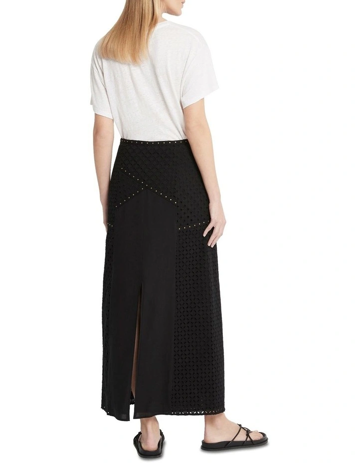 Cry Baby Studded Skirt in Black image 2