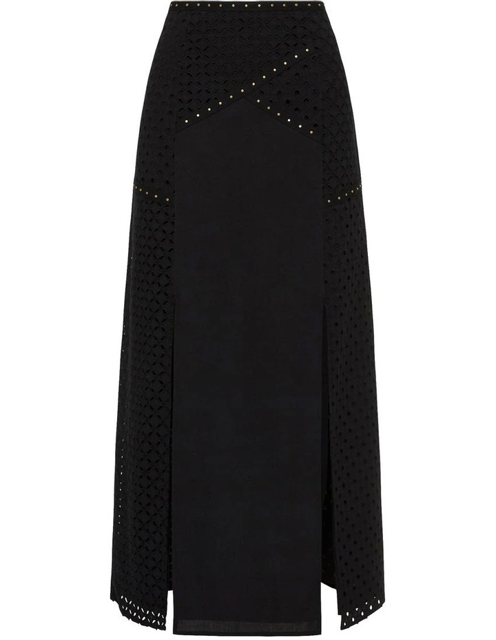 Cry Baby Studded Skirt in Black image 6