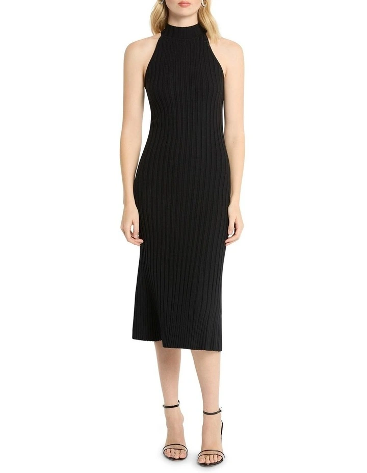 Paradise Pop Midi Dress in Black image 1