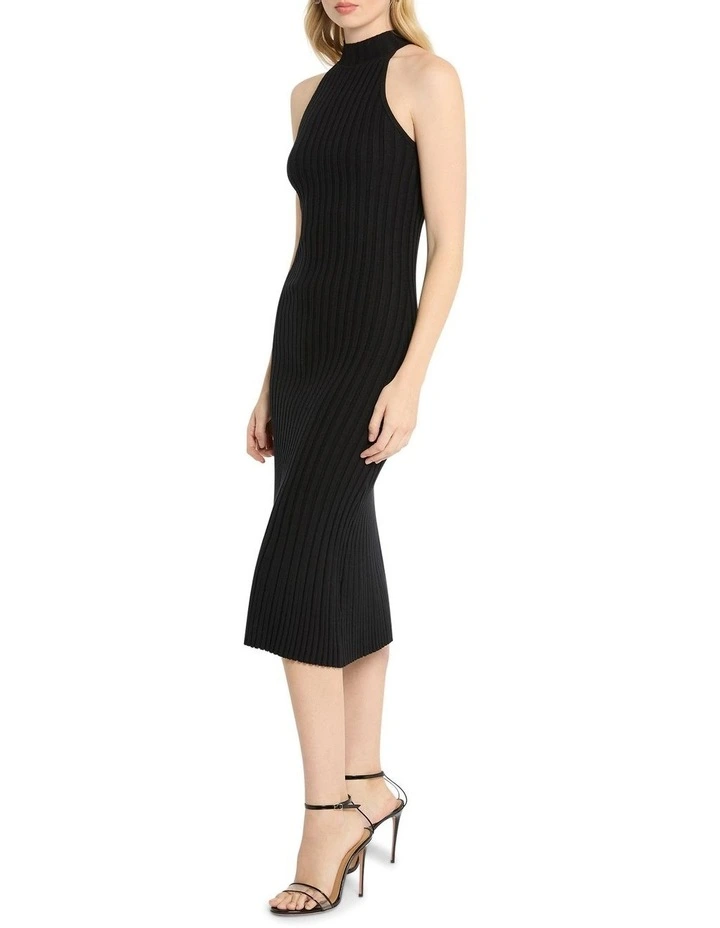 Paradise Pop Midi Dress in Black image 3