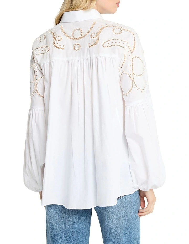 Charm Moment Blouse Top in White image 2