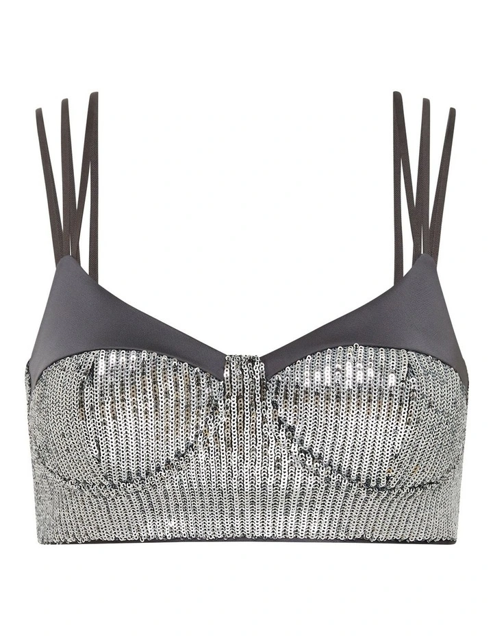【美品】Stitch Bra Top SOFT TOUCH REmarshmallowPad™ W-shape Support Knit Bra Top