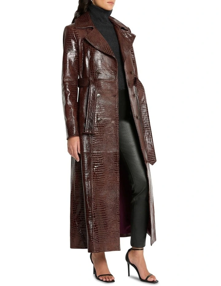 Fairytale City Trench Coat in Brown image 4