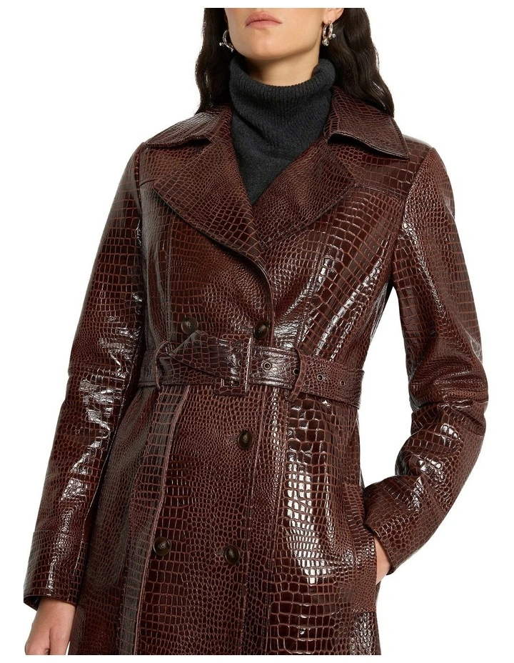 Fairytale City Trench Coat in Brown image 5