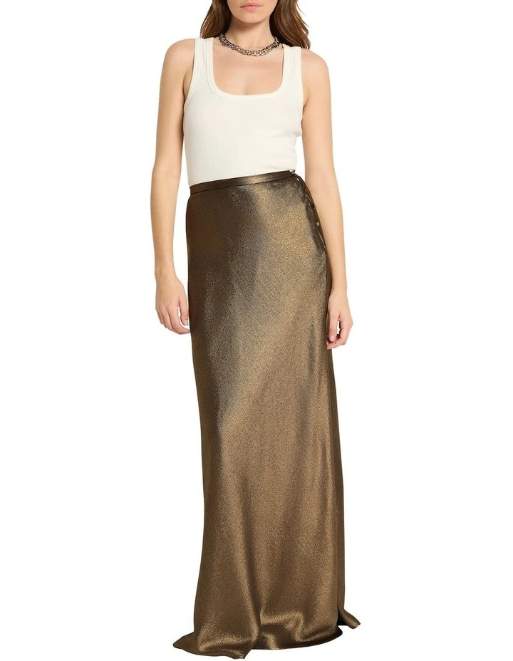 Gold Lustre Skirt in Gold image 1