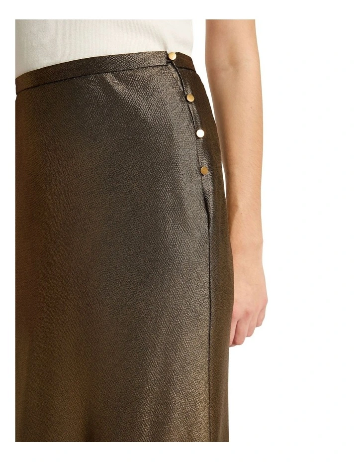 Gold Lustre Skirt in Gold image 3