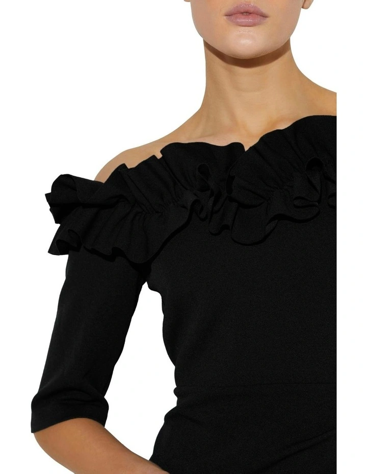 Antoinette Portrait Dress in Black image 4