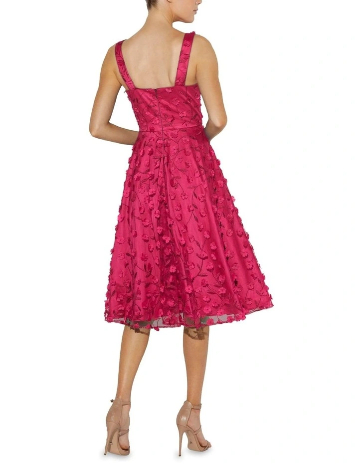 Kelsey Lace Applique Dress in Hot Pink image 3