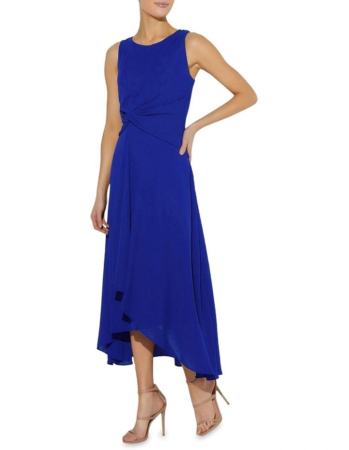 Allora Twist Midi Dress in Sapphire image 1