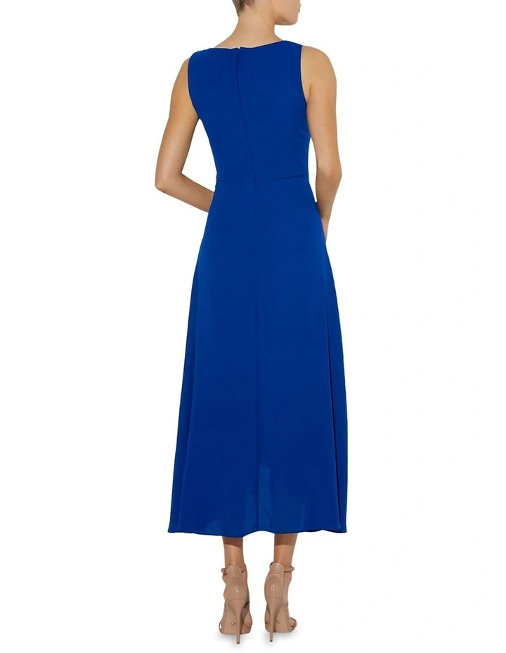 Allora Twist Midi Dress in Sapphire image 3