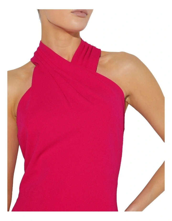 Halo Halter Dress in Hot Pink image 4