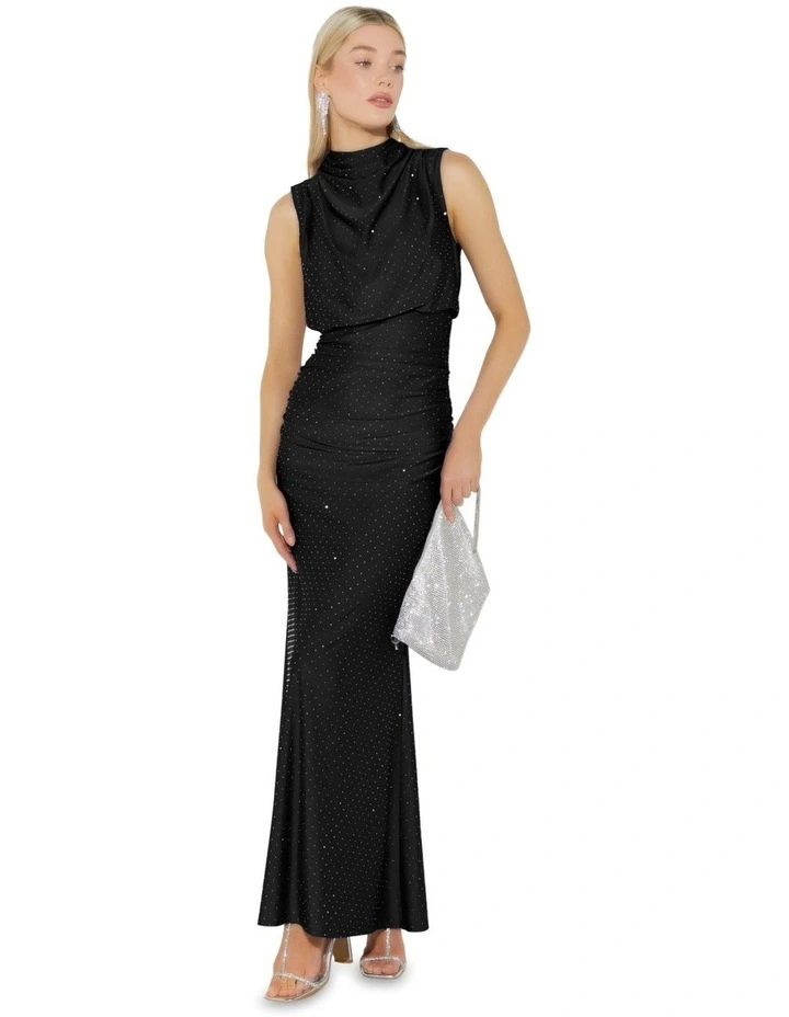 Mira Diamante Gown in Black image 1