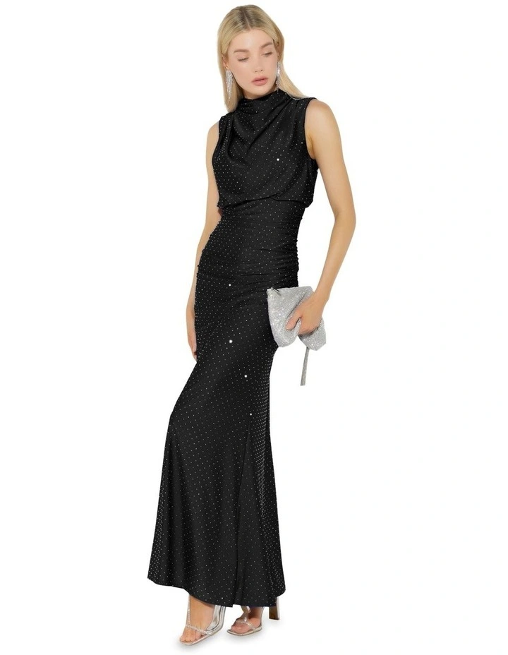 Mira Diamante Gown in Black image 2
