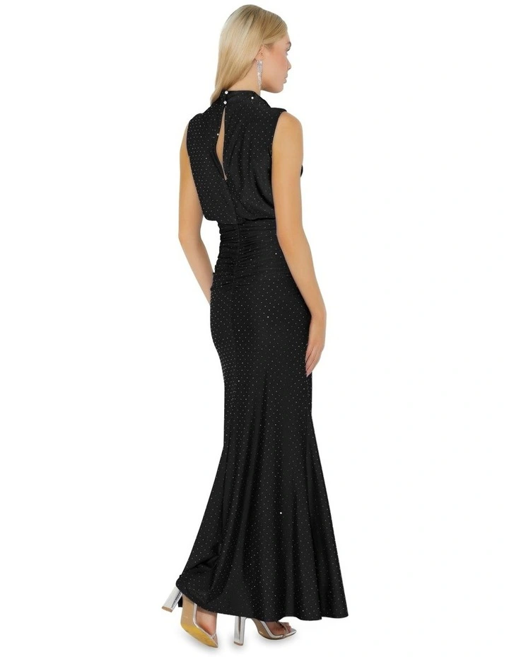Mira Diamante Gown in Black image 3
