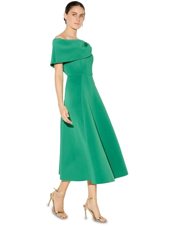 Montique Rowan Scuba Midi Dress in Emerald | MYER