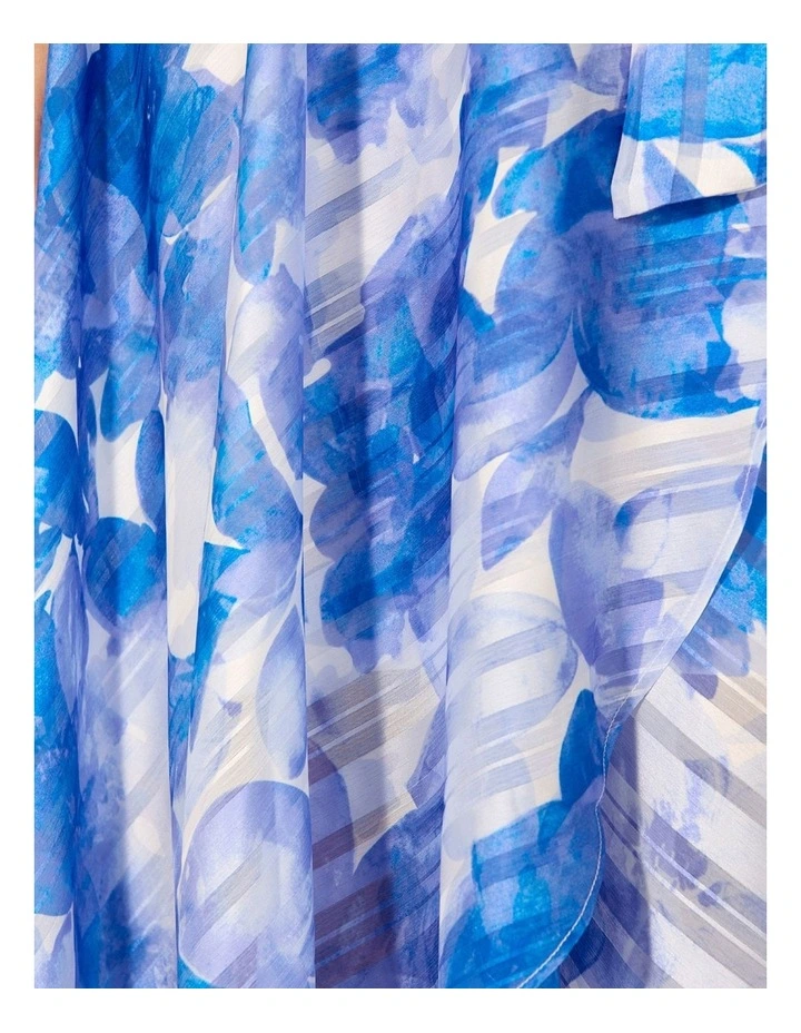 Salina Sapphire Print Dress in Blue image 5