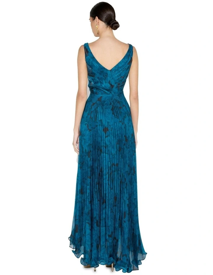 Eden Printed Maxi Dress in Blue image 5