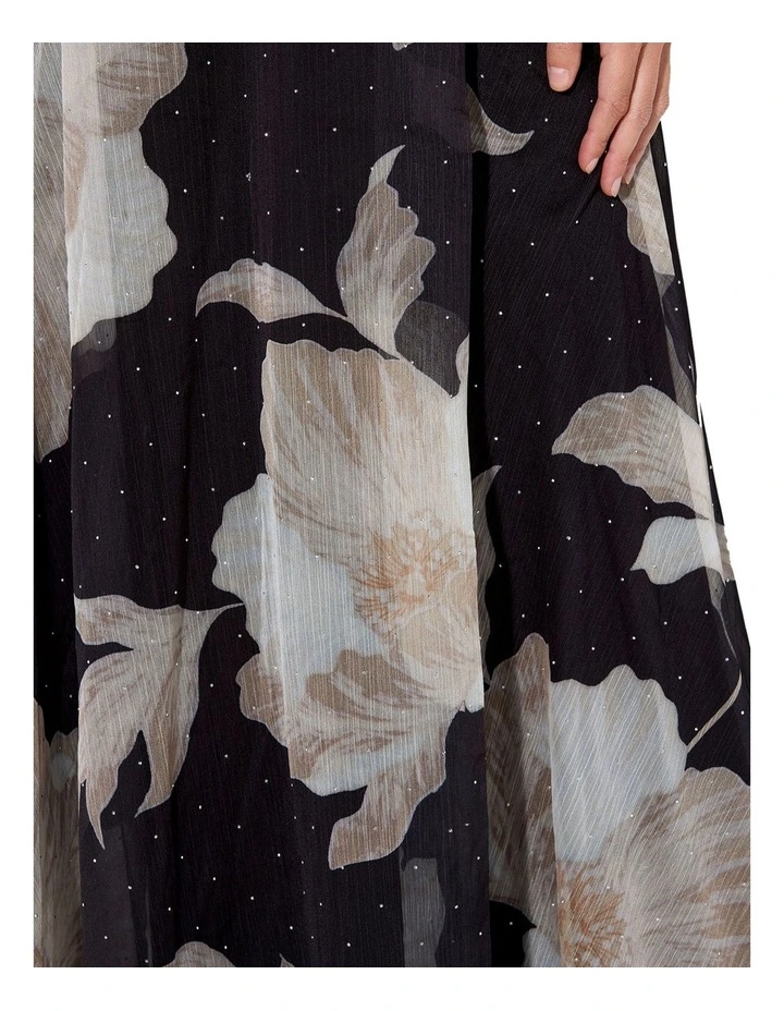 Florian Printed Maxi Dress in Brown image 6