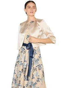 Carina Cropped Bolero in Mink