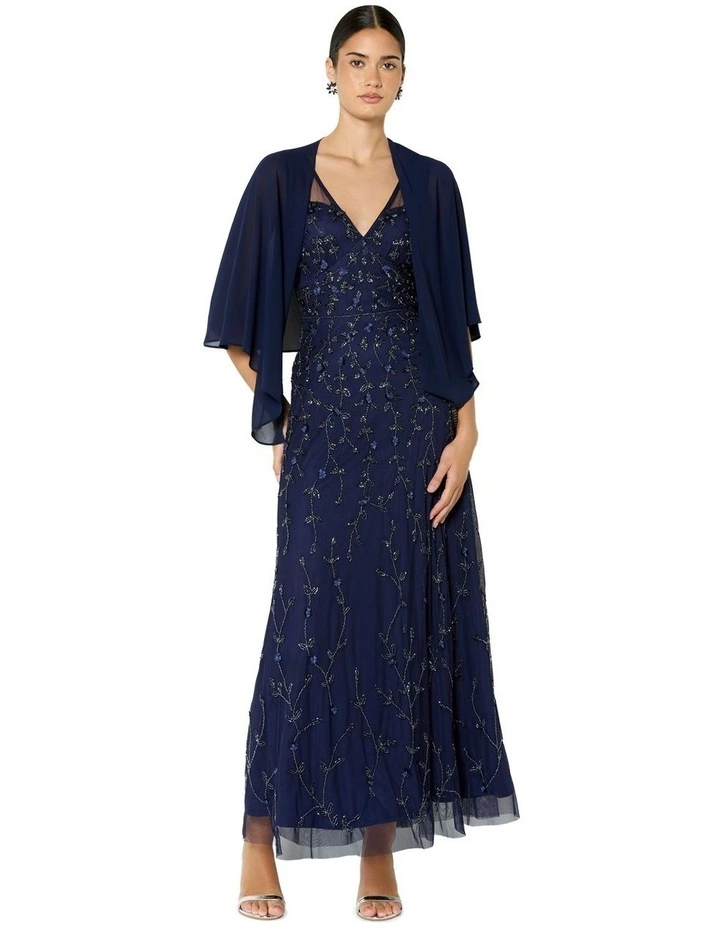 Twiggy Chiffon Wrap in Navy image 3