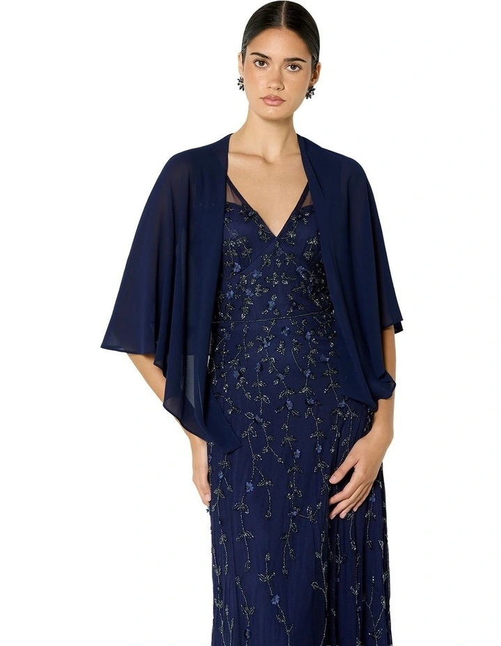 Twiggy Chiffon Wrap in Navy image 4