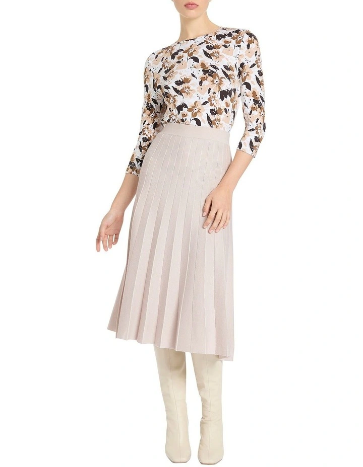 Priyanka Knit Skirt in Cream image 2