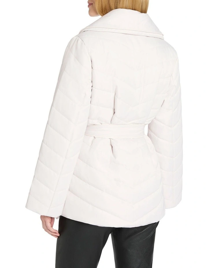 Esmerelda Quilted Jacket in Cream image 4