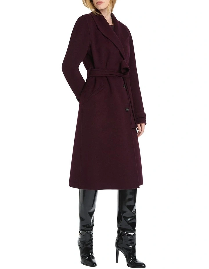 Yasmin Wool Coat in Purple image 2