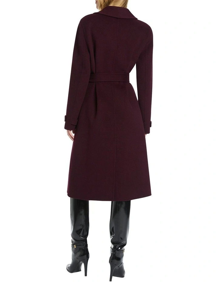 Yasmin Wool Coat in Purple image 4