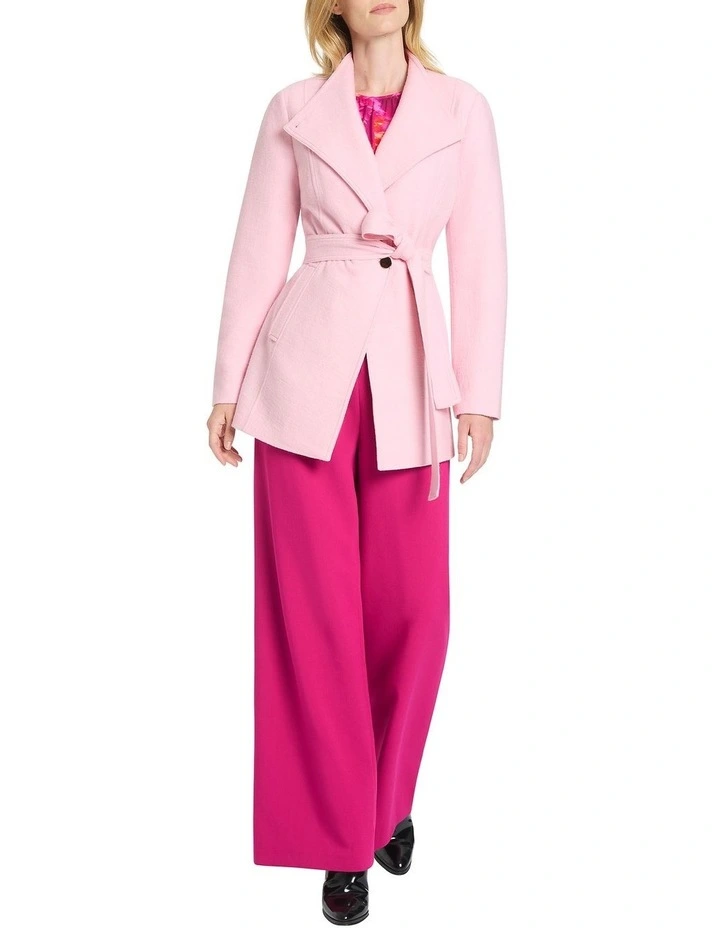 Luisa Felted Wool Coat in Pink image 2