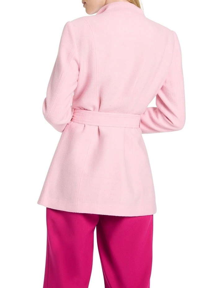 Luisa Felted Wool Coat in Pink image 4