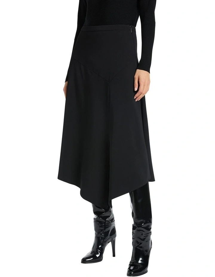 Cinda Crepe Skirt in Black image 1