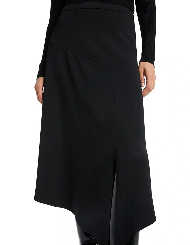Cinda Crepe Skirt in Black image 3