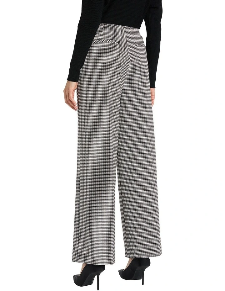 Diaz Straight Ponte Pant in Ivory/Black image 4