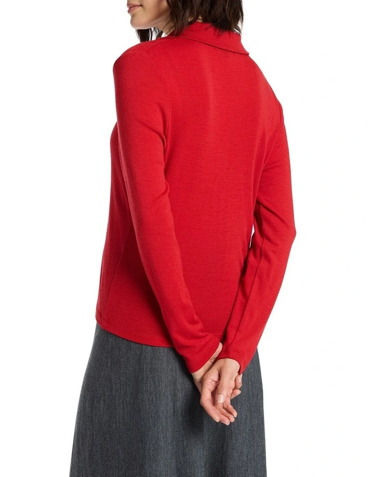 Francesca Babywool Polo in Cranberry image 4