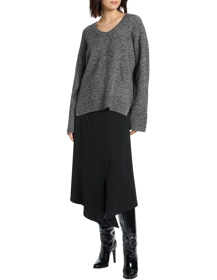 Xenia Merino V Neck Knit in Multi image 2