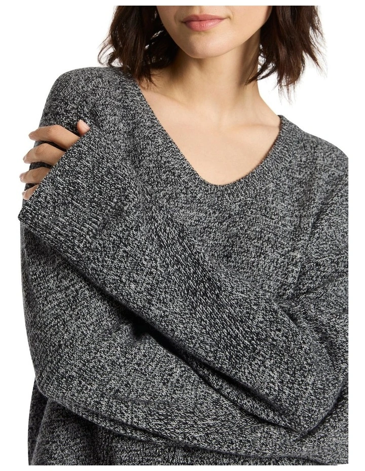 Xenia Merino V Neck Knit in Multi image 3