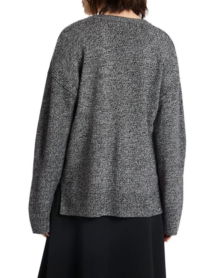 Xenia Merino V Neck Knit in Multi image 4