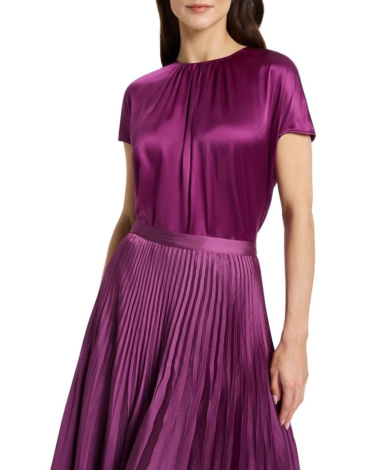 Nauru Silk Mix Tee in Acai Purple image 1