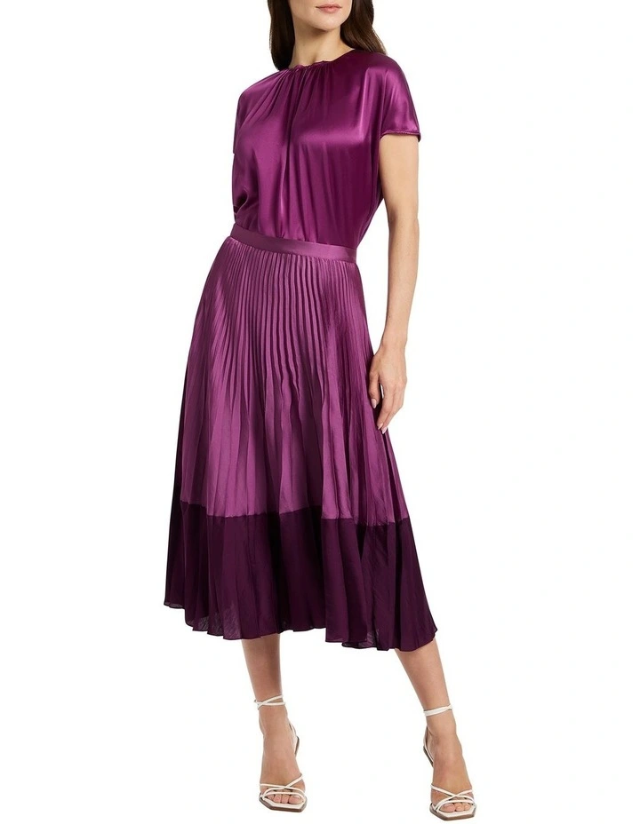 Nauru Silk Mix Tee in Acai Purple image 2