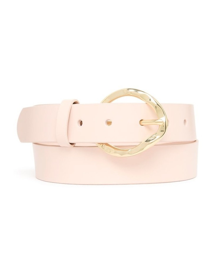 Celia Leather Belt in Pearl