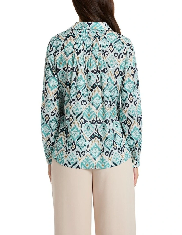 Ramona Cotton Blouse in Mint Multi image 4