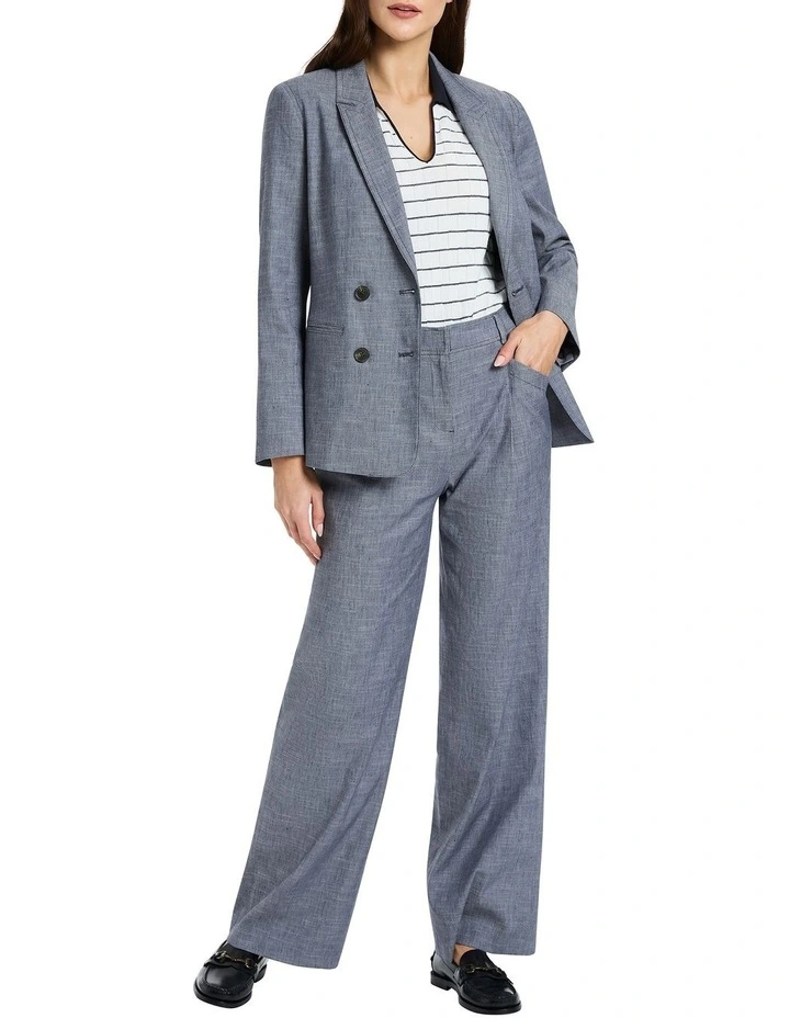 Malabar Linen Blazer in Chambray image 2