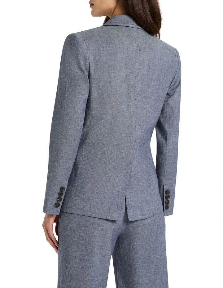 Malabar Linen Blazer in Chambray image 4