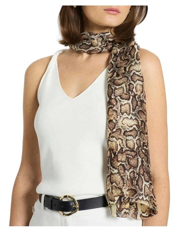 Teba Silk Scarf in Sandstone image 3
