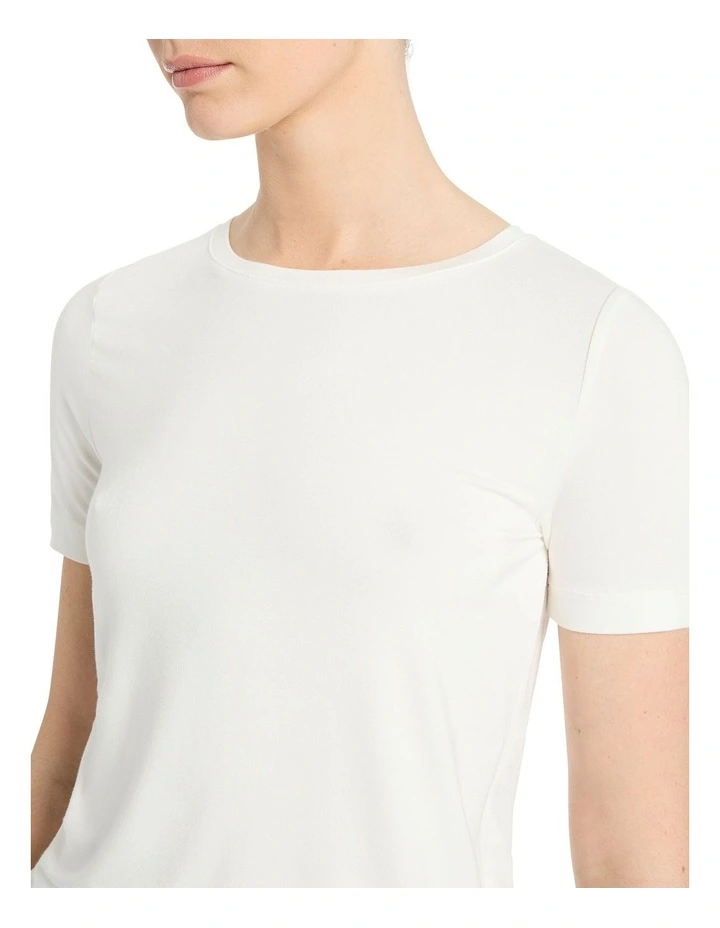 Betsy Bamboo Tee in White image 3