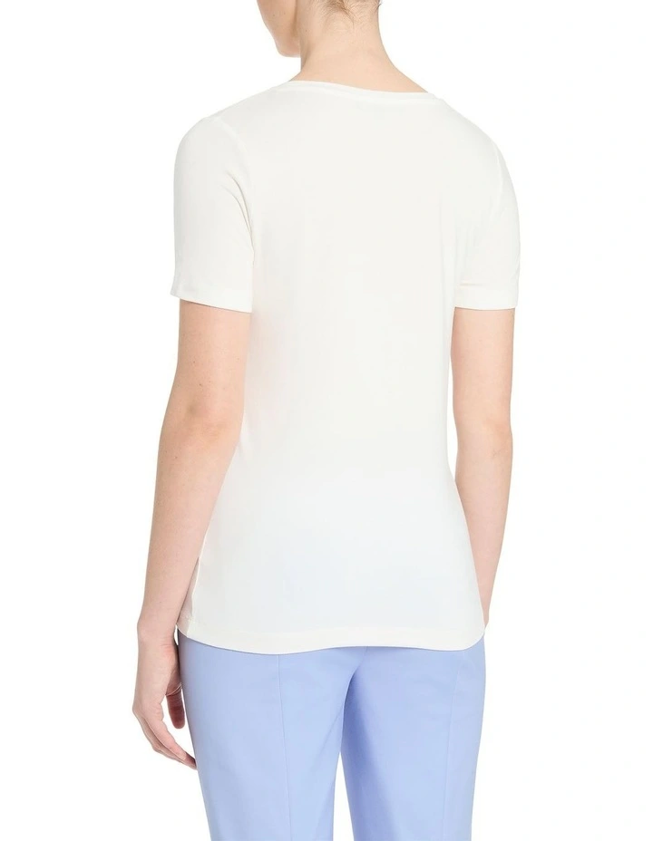 Betsy Bamboo Tee in White image 4