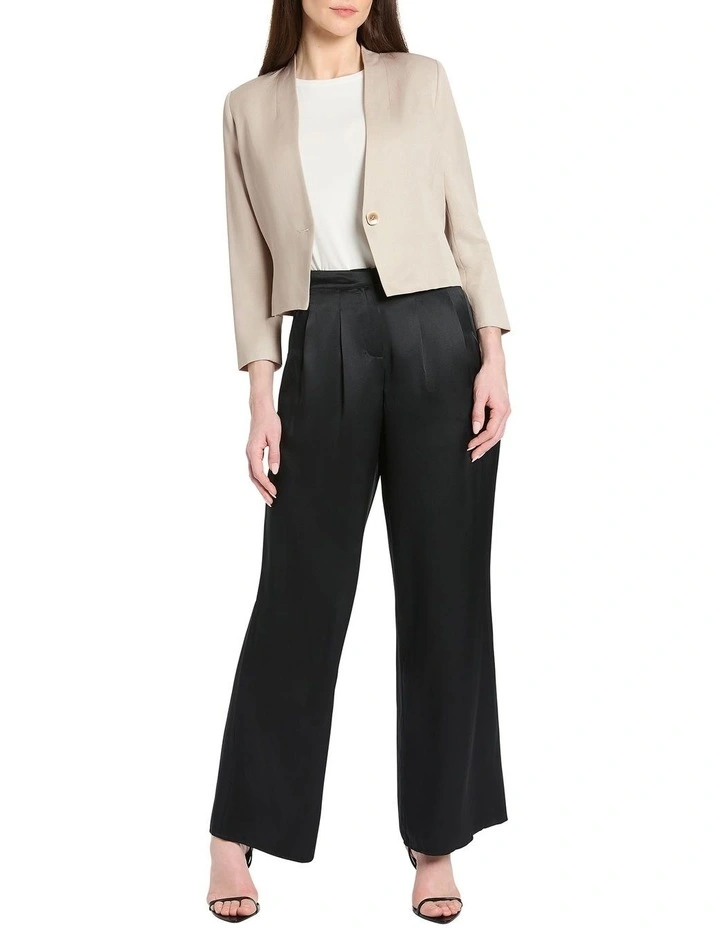 Mavie Cropped Jacket in Stone image 2