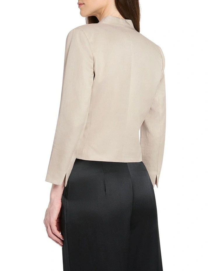 Mavie Cropped Jacket in Stone image 4